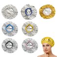 thumbnail image 4 of 12 Pieces Deep Conditioning Caps Aluminum Foil Reusable Hair Processing Hair Coloring Shower Caps For Home Salon Use, 4 of 9