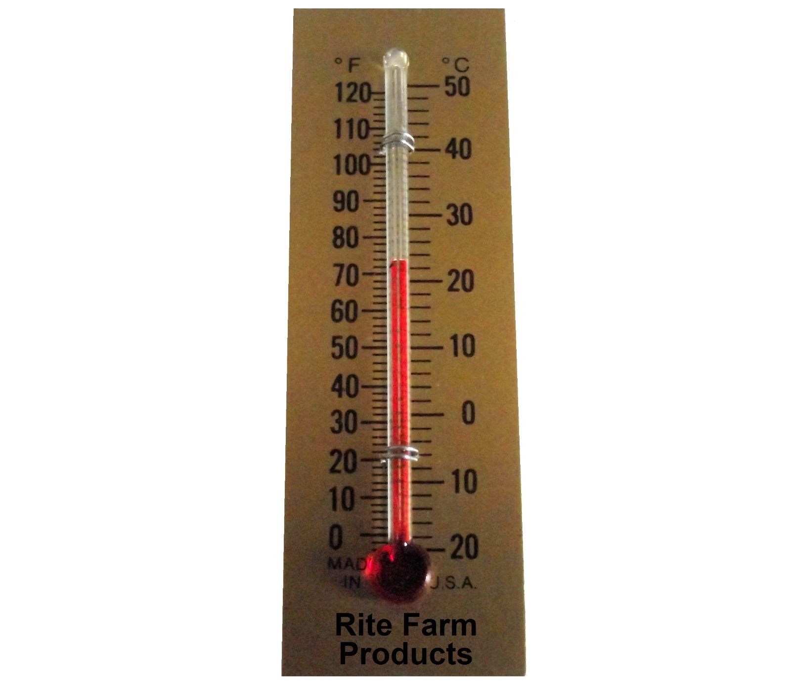 RITE FARM PRODUCTS GLASS TEMPERATURE THERMOMETER EGG INCUBATORS CHICKENS POULTRY
