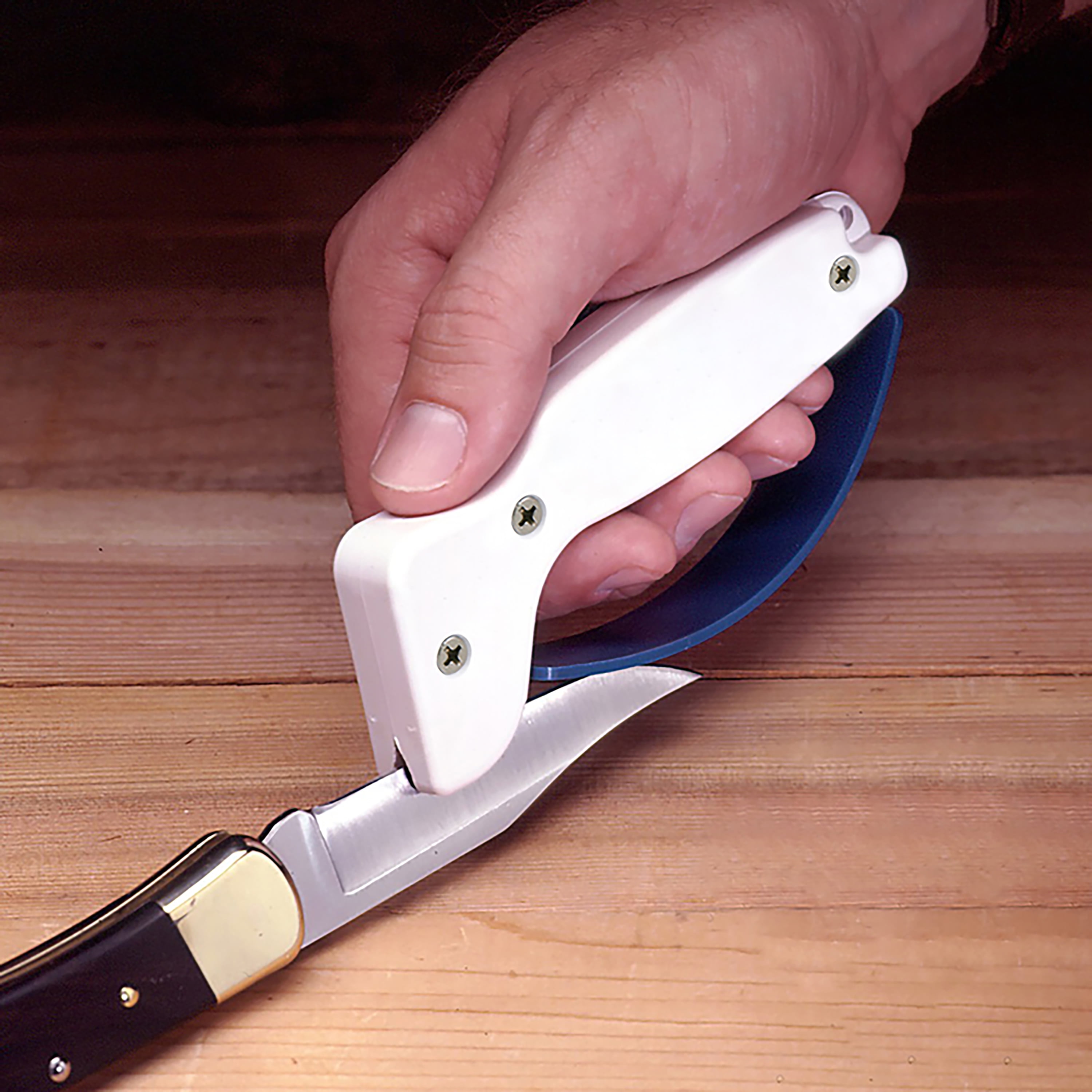 AccuSharp 066C Large White & Blue Knife & Tool Sharpener, 2 Count