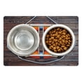 thumbnail image 1 of Buoy Pet Mat for Food and Water, Life Buoy on the Wooden Wall Lifesaver Safety Emergency Rescue Equipment, Non-Slip Rubber Mat for Dogs and Cats, 18" X 12", by Ambesonne, 1 of 2