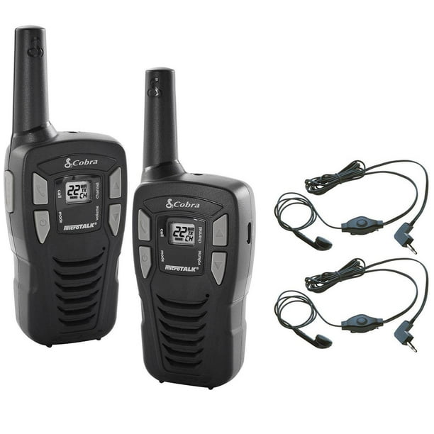 (2) Cobra CX112 16 Mile 22 Ch FRS/GMRS Walkie Talkie Two-Way Radios w ...