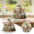 thumbnail image 2 of TIELUTT Exquisite Rabbit Figurine Desktop Ornament For Home and Giving Shatterproof Ornament Set Ornament Large Christmas Ornament Snowflake Ornament Ds9 Ornament, 2 of 6