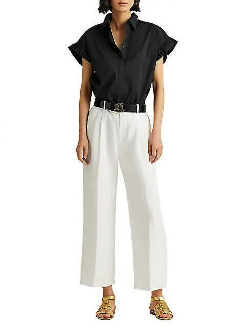 トップス DEAR DANSKIN STRETCH RUFFLE SHIRTS L トップス DEAR DANSKIN STRETCH RUFFLE SHIRTS L DEAR DANSKIN