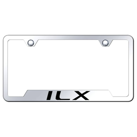 Acura ILX Laser Etched Logo Cut-Out License Plate Frame (Chrome)