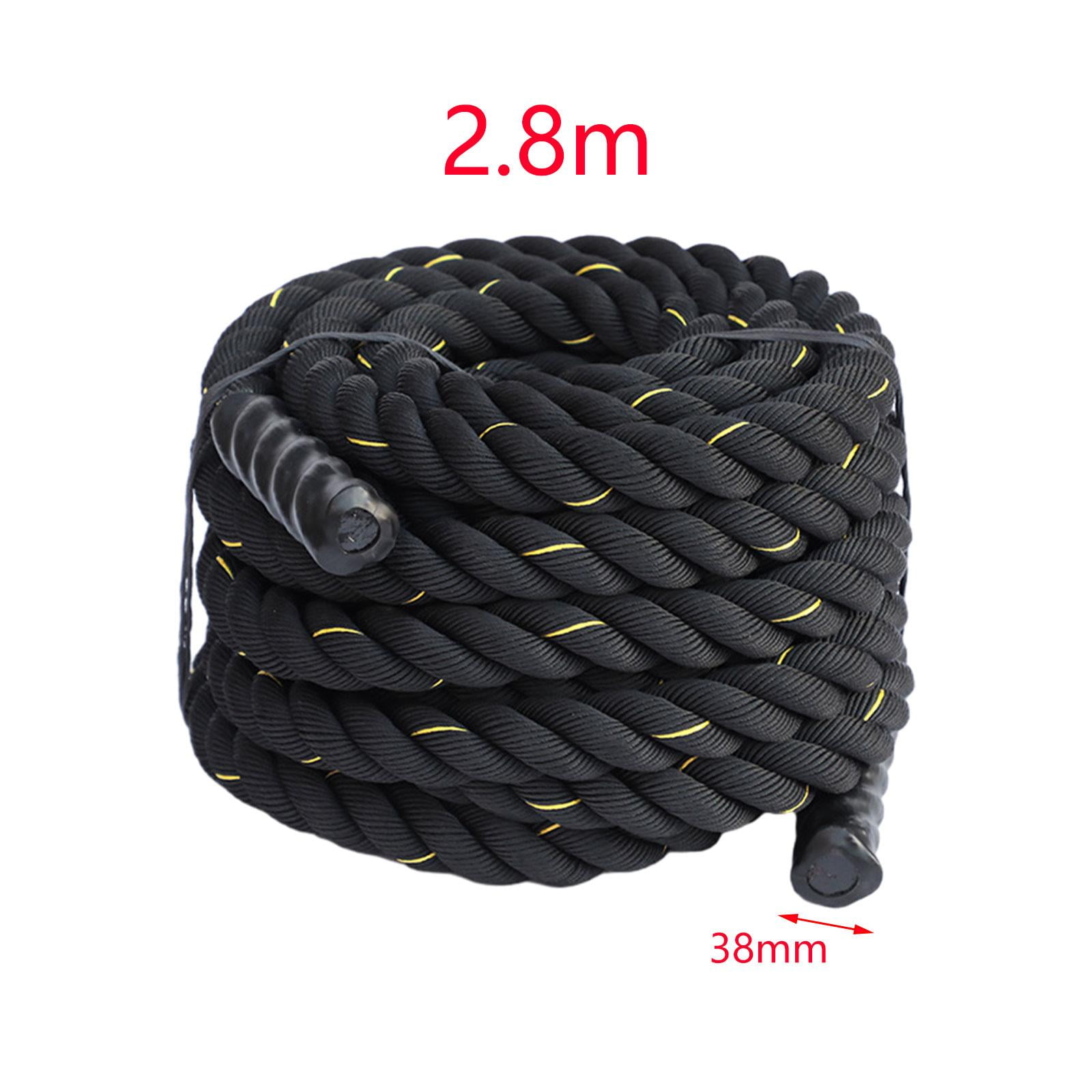 9.18 9.8ft Length Heavy Battle Exercise Training Rope Workout Rope Fitness Rope for Strength Trainings Home Gym 38mmx2.8m Yellow Walmart