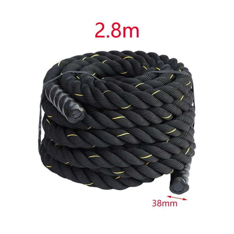 9.18 9.8ft Length Heavy Battle Exercise Training Rope Workout Rope Fitness Rope for Strength Trainings Home Gym 38mmx2.8m Yellow Walmart