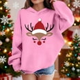 thumbnail image 2 of Lorytime Christmas Sweater for Kids Girls Boys Reindeer Hoodies Long Sleeve Pullover Drop Shoulder Cute Tops Pink 13 Years, 2 of 4