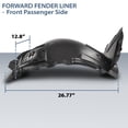 thumbnail image 2 of Front Right Passenger Side Forward Fender Liner Replacement Fit for 2012-2019 Mercedes Benz, 2 of 10