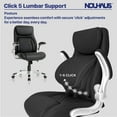 thumbnail image 3 of Nouhaus Posture Ergonomic PU Leather Office Chair. Click5 Lumbar Support with FlipAdjust Armrests. Modern Executive Chair and Computer Desk Chair, 3 of 8