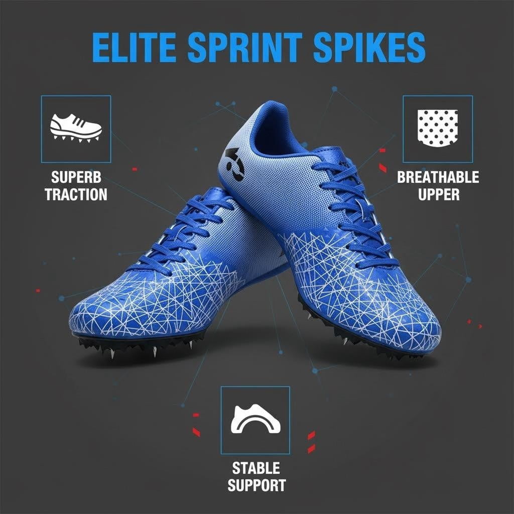 Track Spike Sprint Running Shoes, Lightweight Track and Field Shoes for Men and Women
