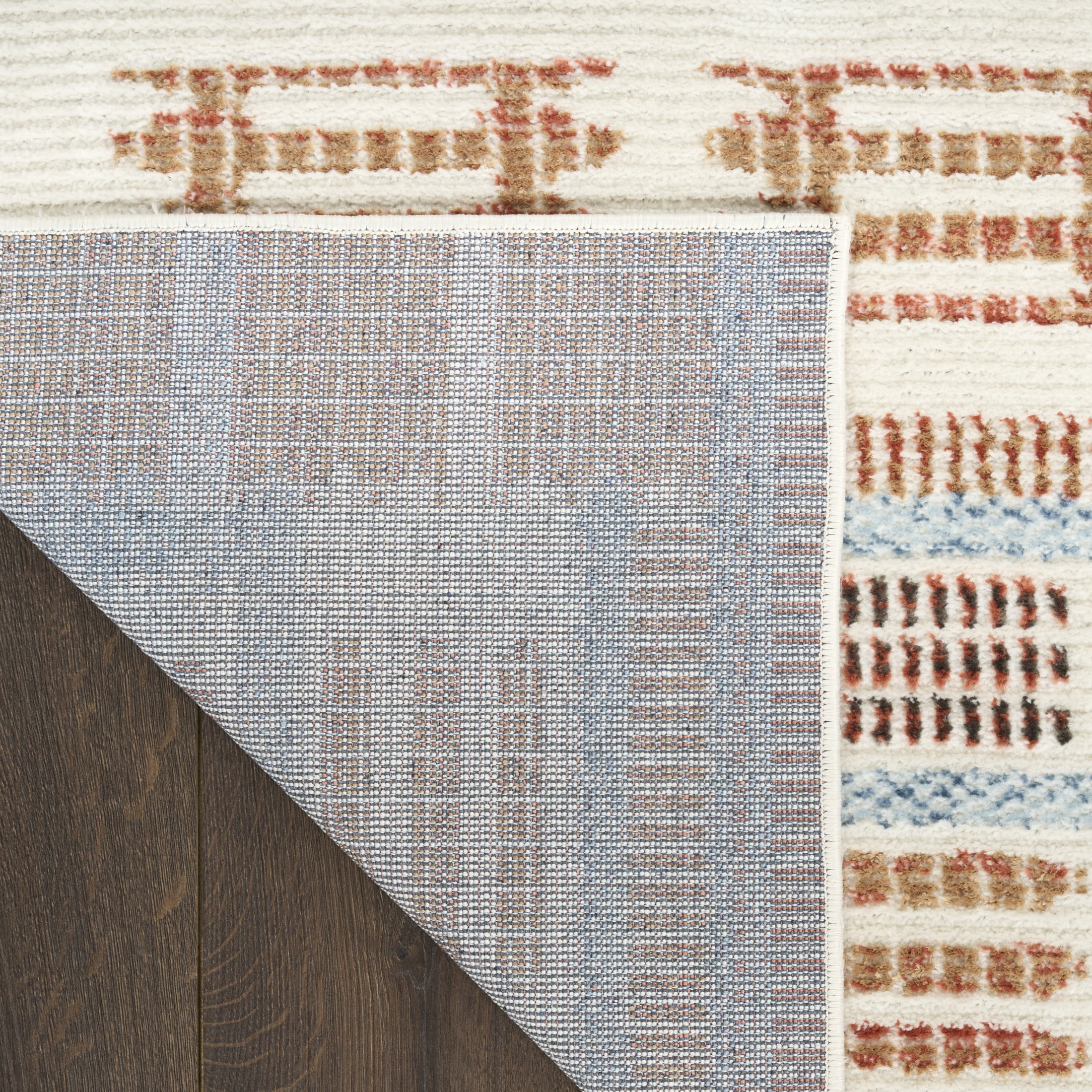 Nourison Nordic 2'2" x 7'6 Ivory Rust Modern Indoor Rug