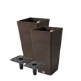 thumbnail image 4 of Algreen 17131 Valencia 10 in. by 20 in. Height 2 Square Planters, Brown Marble - Pack of 2, 4 of 4