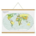 thumbnail image 2 of M&T Displays Wood Magnetic Poster Holder 14 inch Natural Wood Hanger Frame for Hanging Picture Wall Artwork Canvas Painting Photo World Map Beech Wood, 2 of 8