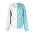 thumbnail image 4 of Xcmzpl Hoodies for Women Loose Fit Color Block Hooded Sweatshirt Athletic Sweater Tops Cotton Long Sleeve Shirts Fall Fashion, 4 of 4