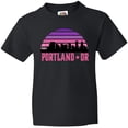 thumbnail image 3 of Inktastic Portland Oregon Retro Sunset Skyline Youth T-Shirt, 3 of 5