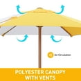 thumbnail image 4 of Autlaycil 7.5ft Patio Umbrella, Sun Shelter UV Protection Sunshade for Market, Beach, Patio, Pool, Garden Backyard (Yellow and White), 4 of 7