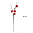 thumbnail image 2 of Set of 2 Artificial Persimmon Branches - Lifelike Decorative Stems, 30 inches Tall, 2 of 3