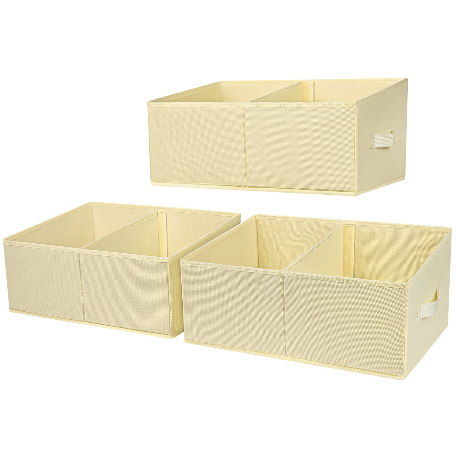 DIMJ Trapezoid Storage Bins, Closet Baskets with Handles, Fabric
