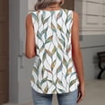 thumbnail image 6 of Kixjoy Sleeveless Tops for Women Loose Fit V Neck Tank Tops Sleeveless Fashion Pleated Tunic Tops Beach Basic Casual Soft Womens Summer Tops, Light Green XL, 6 of 6