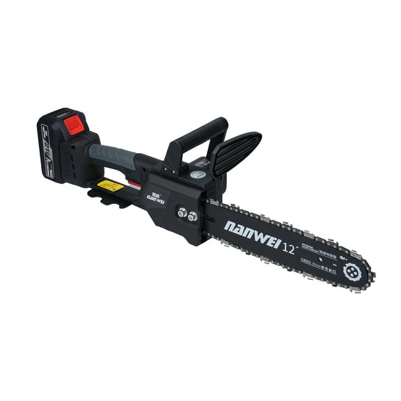 12inch Cordless Chainsaw Electric Chainsaw 21V 4000mah Battery Safety Lock Battery Operated Saw With Brushless Motor For Cutting Trees Garden Pruning