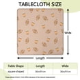 thumbnail image 2 of Light Brown Footballs and Cups Pattern Square Fitted Tablecloth with Elastic Edge,Square Table Cover,Washable Elastic Table Cover for Home Kitchen Party Decor 36"x36", 2 of 6