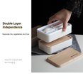 thumbnail image 4 of Amdohai Portable Lunch Box Student Food Grade PP-Material 2 Layers Microwave Heating Food Containers with Elastic Band, 4 of 8