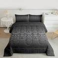 thumbnail image 2 of Manfei Retro Damask Full Size Comforter Sets,Vintage Victorian Floral Bedding Comforter Set,Gray Black Ombre Bedding Sets For Men Women,Luxury Bedroom Decor Reversible,3pcs, 2 of 8