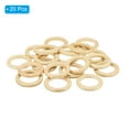 thumbnail image 3 of Uxcell 50mm Natural Wooden Rings, 20 Pack Wood Ring Round Linking Rings Wood Loop Circle for Craft, Wood Color, 3 of 6
