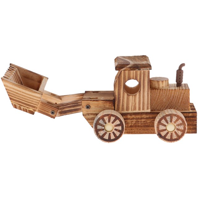 Regalos Creativos Bulldozer De Artesanía Juguete De Simulación Los Juegan Para Desarrollar Del Niño Sunnimix Bulldozer de madera artesanal