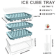 thumbnail image 5 of Juego de bandejas de hielo circulares, máquina de hielo doméstica, molde de hockey sobre hielo de plástico casero con tapa, 5 of 6