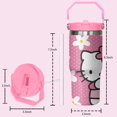 thumbnail image 2 of 30oz Cute Hello Cat Tumbler with Leak Proof Lid and Straws, Kawaii Stainless Steel Insulated Cup, Travel Coffee Mug Water Bottle, Cute Kity Gifts for Fans, 2 of 6
