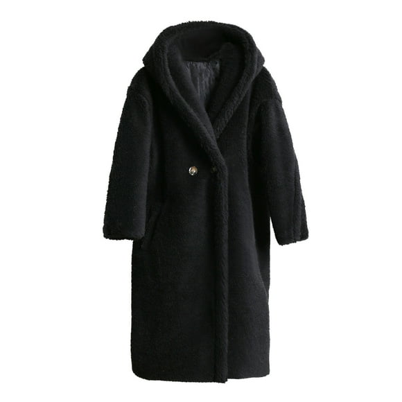 UPPADA Manteaux d'Hiver pour Femmes Grande Taille Mode Temps Très Froid Manteau Extérieur Couleur Unie Veste à Poches Coupe-Vent