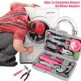 thumbnail image 3 of HLONK 18/19/20Pcs Household Tool Set Portable Household Basic Hand Tool Set Multi-functional Home Tool Kit with Pliers Hammers Wrench and Screwdrivers for DIY Building Home Maintenance, 3 of 10