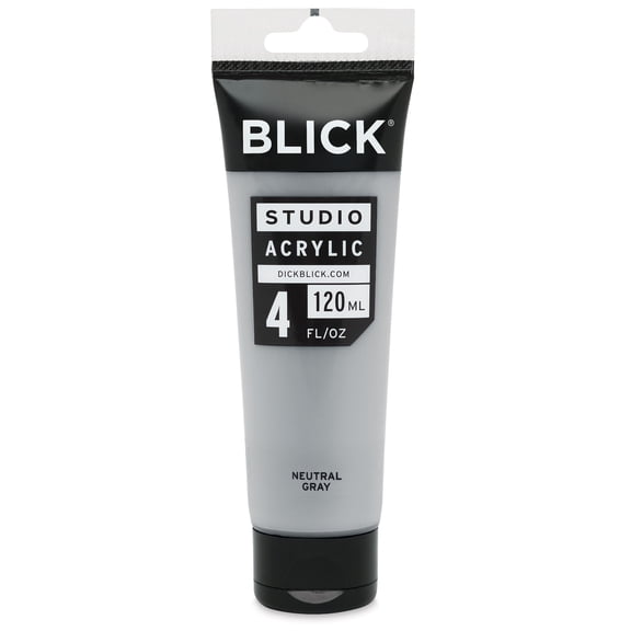 Blick Studio Acrylics - Neutral Gray, 4 oz tube