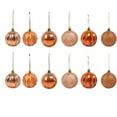 thumbnail image 6 of CHGBMOK Christmas Balls Ornaments Xmas Tree Hanging Decoration Glittery 12pc 2.36in New Year Holiday Party Baubles Set Orange, 6 of 7