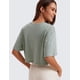 thumbnail image 2 of Remera CRZ YOGA Crop Top de Algodón Pima Gris Jade XL, 2 of 6