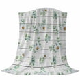 thumbnail image 6 of Daisy Blanket Soft Cozy Warm Throw Blanket for Couch, Plush Fuzzy Flannel Fleece Blankets for Sofa, Spring Floral Eucalyptus Leaves Botanical Gray Wood Bed Blankets Lightweight Gifts for Men, 32"x48", 6 of 9