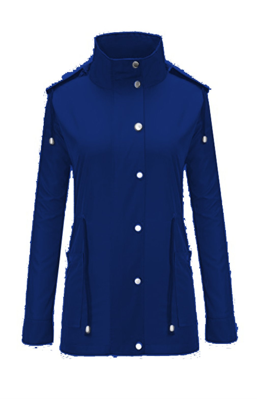 Lightweight Women Hooded Raincoats with Drawstring Waterproof Rain