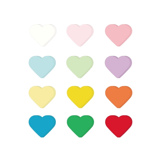 Ezyaid Papel en forma de corazón 360 hojas 6 x 6 cm 12 colores