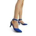 thumbnail image 4 of BURUDANI Kitten Heel Low Heel for Women Closed Pointed Toe Pumps Wedding Party Sexy Dress Shoes, 4 of 7