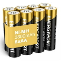 ENERGYPORT Rechargeable AA Batteries,2800mAh High Capacity Batteries 1.2V NiMH Low Self Discharge Pack of 8
