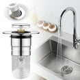 thumbnail image 6 of 1 Pc Pop Up Sink Drain Strainer, Bathroom Sink Drain Stopper for Universal Replacement, Drain for Bathroom Sink with Stainless Steel Filter Basket Hair Catcher, Sink Drain Strainer, Plastic Core, 6 of 9