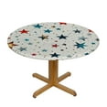 thumbnail image 3 of JRXY The Dazzling Stars and Dreamy Night Sky Round Tablecloth White, 3 of 8