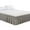 Gray, variant on Wrap Around Dust Ruffle Bed Skirt for Queen Size Beds with 12 in. Drop - Easy Fit Elastic Strap - Pleated Bedskirt with Brushed Fabric - Wrinkle Free, Machine Wash