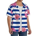 thumbnail image 2 of Kdxio Men'S Hawaiian Shirt For Men Short Sleeve Shirt Pink Flamingo Summer Casual Holiday Beach Button Down T-Shirts, 2 of 5
