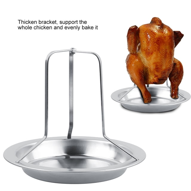 Stainless Steel Chicken Roaster Rack, Durable And Safe, Supports Whole Chicken, Mirror Polished Chassis, Convenient To Clean, Suitable For Roast Chicken