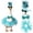 #3-Blue【X Midi Skirt, 1x Crown, 1x Bow Tie, 1x Sunglasses】, variant on Porch Goose Princess Costume Set, Rose Red Purple Blue Tutu Skirt Crown Sunglasses, -inch Statue Birthday Party Decorative Prop, Topliu