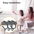 thumbnail image 4 of 30 PCS Curtain Rings with Eyelet for Window Treatment, 2.0-inch Inner Diameter Drapery Rings for up to 1 3/4 inch Curtain Rod (Black), 4 of 5