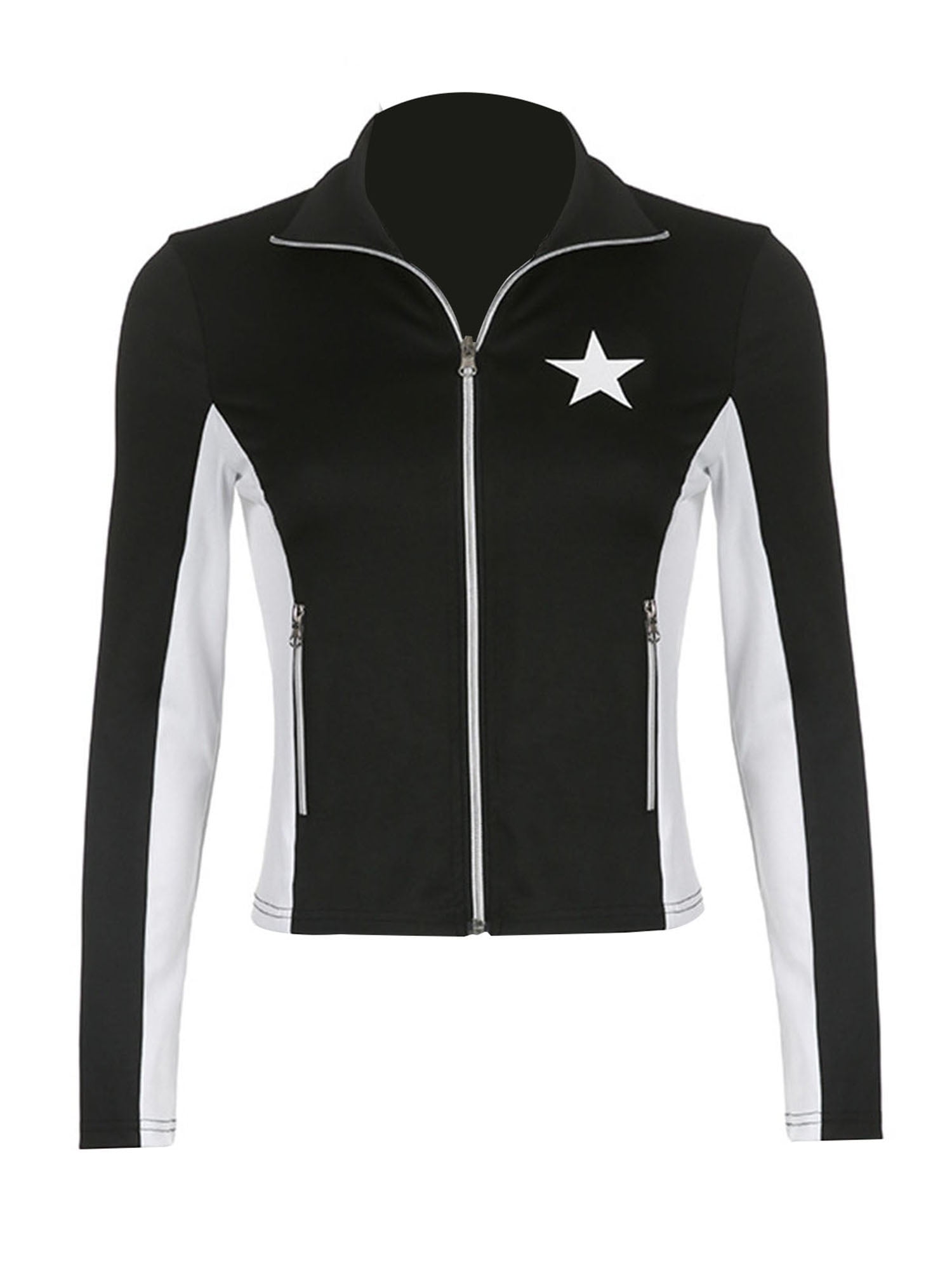 Women Y2K Zip Up Jackets Stand Collar Slim Fit Tracksuit Long Sleeve Racing Jacket Sweatshirt Blokecore Streetwear Women Y2K Zip Up Jackets Stand Collar Slim Fit Tracksuit Long Sleeve Racing Jacket Sweatshirt Blokecore Streetwear