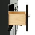 thumbnail image 4 of Ariel Hamlet 37 In. Right Offset Oval Sink Vanity With White Quartz Countertop In Black, 4 of 11